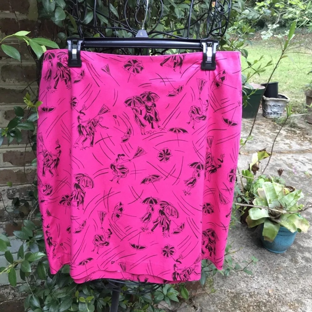 Dandy (Andy M)- PINK PRINT SKIRT- Size 12-EUC